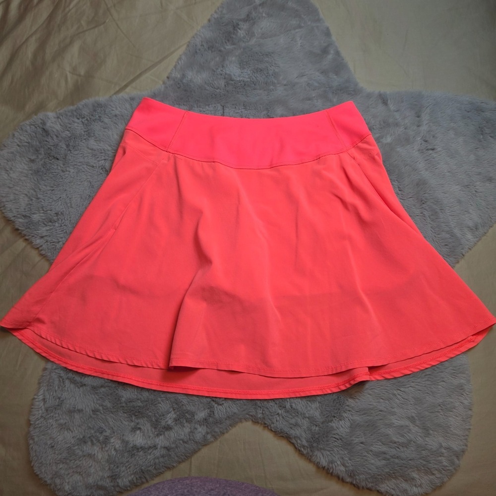 Puma Golf Skort Solid Neon Coral Pink Athletic Tennis Skirt Size Large 595853-22 - Picture 1 of 7